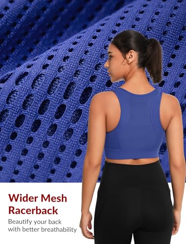 Image of Yvette Front Closure High Impact Sports Bra for Women | Cup Sizes A to DDD Up to 5XL, Sewn in Pads, No Underwire, Breathable Fabric Moisture-Wicking, Easy on and off, Full Coverage