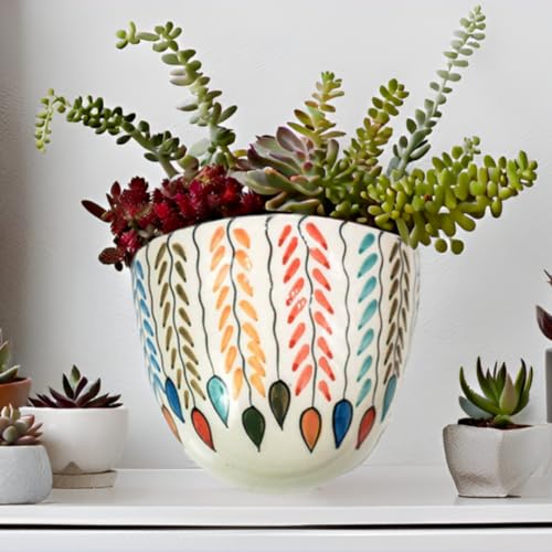 Kraftlik Handicrafts Ceramic Hanging Flower Pot Wall Planter | Fl...