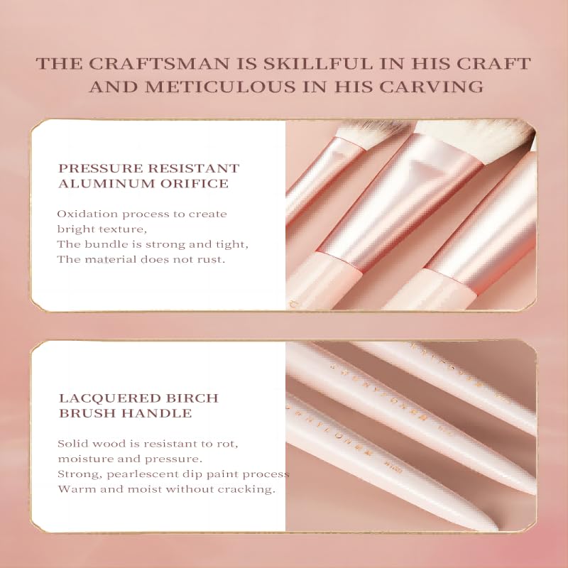 Miniatura 2 de RIJAHO Set de regalo de brochas de maquillaje 11 piezas de maquillaje profesional cepillo kabuki sintético avanzado conjunto de brochas de