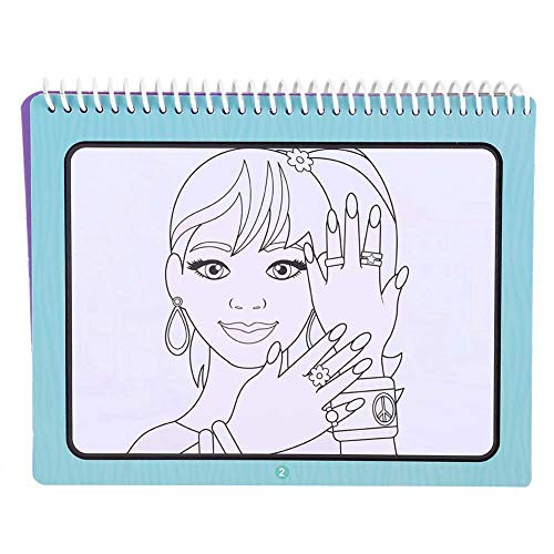 RASTKY Libro de Pintura Al Agua Reutilizable para Niños, Herramienta Educativa Portátil para Colorear con Bolígrafo Recargable, Ideal para Aprendizaje Preescolar (belleza)