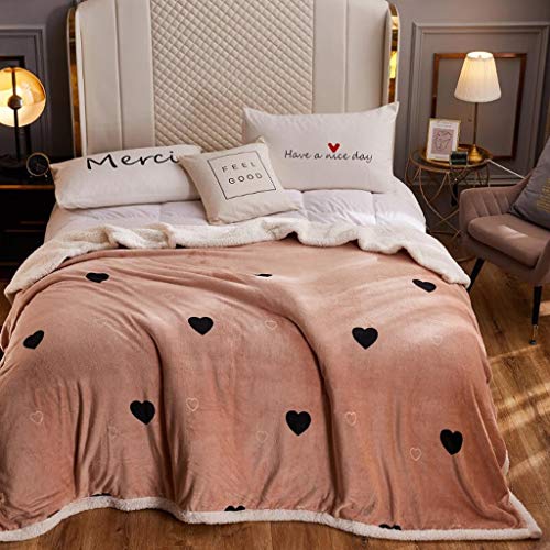 Bedding - Manta de lana de cordero de 150 x 200 cm, mullida, suave y cómoda, manta gruesa (tamaño: matrimonial (150 x 200 cm)