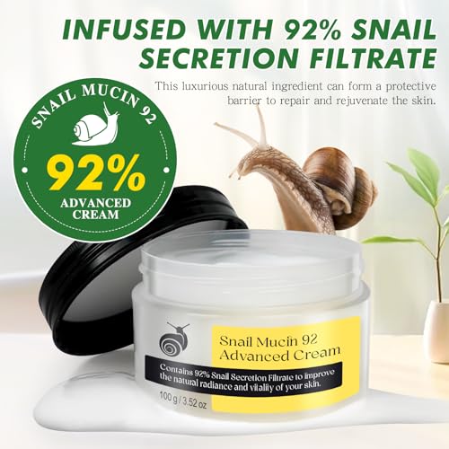 Snail Mucin 92% Repair Serum Cream by XIAMOFUZHOU — view 2