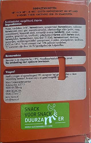 Set 2 x Mora Rindfleischkroketten 12 STK. à 70g I Rundvlees Kroketten aus Holland I Geeignet für Friteuse und Heißluftfriteuse oder Backofen I Kroketten mit Rindfleisch-Ragout I Rinderragout