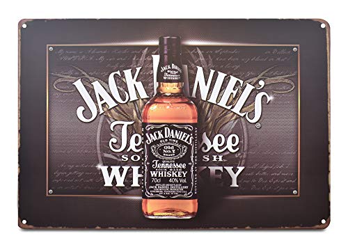 K&H Black Jack Daniels Retro Distressed Metal Tin Sign Posters Wall Decor 12X8-Inch (Jack Daniels)