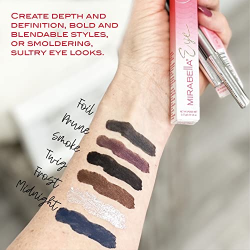 Mirabella Eyeliner Eye Definer Pencil - Twig, .57G/.02Oz Retractable Eye-Liner Pencil With Built-In Sharpener – Water-Resistant, Easy-Glide Formula For Precise, And Smooth For Eye Definition - Paraben-Free #TOP3
