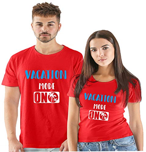 Image of Hangout Hub HH81 Men & Women T shirts |Round Neck T-Shirt| Regular Fit | Half Sleeves | Cotton | Couple Tshirts for Couple |Pack of 2|Couple T-Shirts