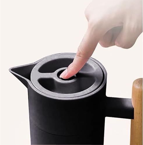 Miniatura 6 de Cafetera térmica de acero inoxidable, jarra de grado prémium con infusor para el hogar, doble pared al vacío, con asa, tapa de colador de té, color