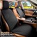 IVICY Faux Linen Front Car Seat Cover – Durable, Non-Slip Seat Protector for Cars – 1 Unit, Black