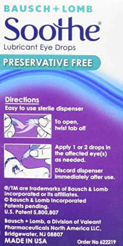 Soothe No Preservative Lubricant Eye Drops By Bausch E Lomb, 28 Count #TOP2