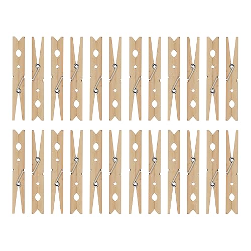 Elliott Extra Large Pinewood Clothes Pegs, 24 Pack with Coil Spring to Give a Firm Hold, Contoured Shape to Prevent Marking Clothes, Ideal for Hanging All Laundry Types and Ideal for Crafting - Image 7