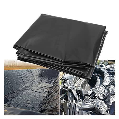 GYYN Revestimiento para Estanques Durable Foldable Impervious Large Revestimiento para Estanque de Peces 0.3mm Heavy Duty HDPE Lona para Estanques (Color : Black, Size : 5x9m) Cover