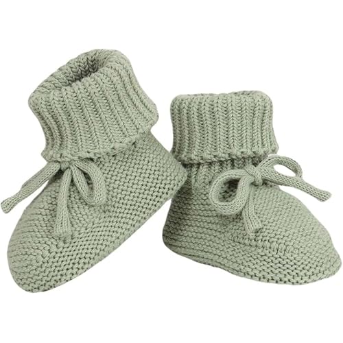 Genérico Botines para bebé recién nacido, zapatos de punto de ganchillo para niño y niña, zapatos acogedores para niñas pequeñas