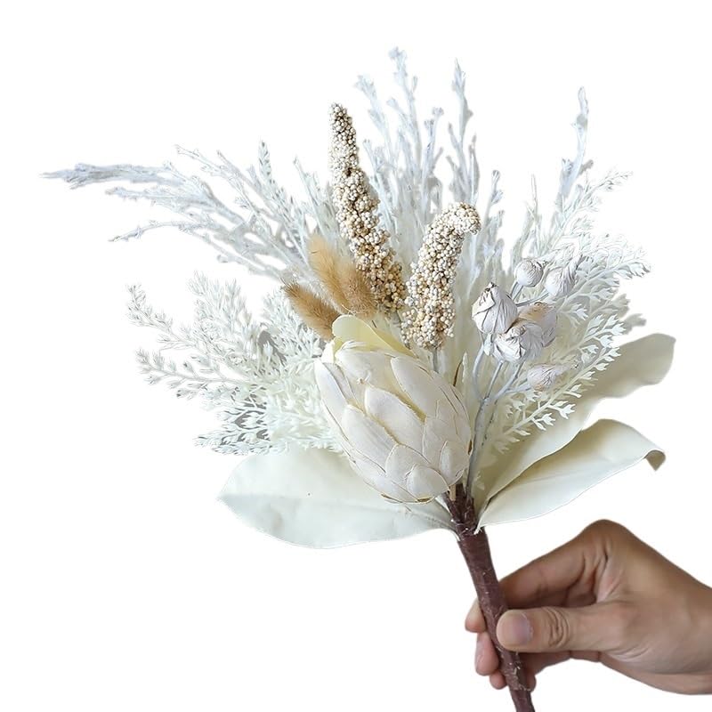 Ramo de Flores Secas Simuladas Estilo Retro para Hogar miniatura 1