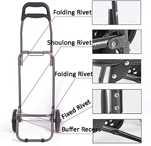 SENWEI Multifunktions-Einkaufstrolley aus Aluminium, zusammenklappbar, tragbar, robust, doppelte Seitentasche, Stauraum… – Bild 6