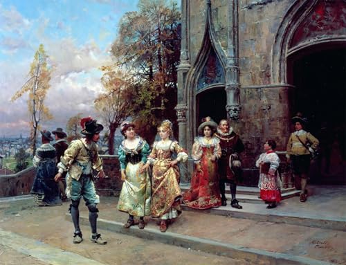 Peinture sur toile SERENDIPITP 60x90cm haute définition inspirée des maîtres italiens