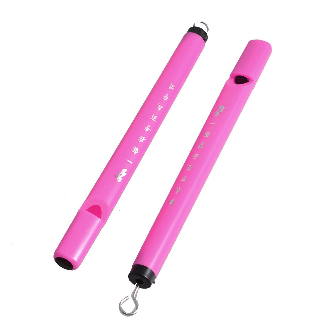 Pair 4 9 Length Plastic Musical Instrument Birds Flute Fuchsia for Kids