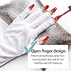 VOLLUCK 1 Pairs Anti-UV Shield Glove, UPF50+ Fingerless UV Protection Glove for UV and LED Manicure Lamps Dryer Nail Art Skin Care Glove (White)