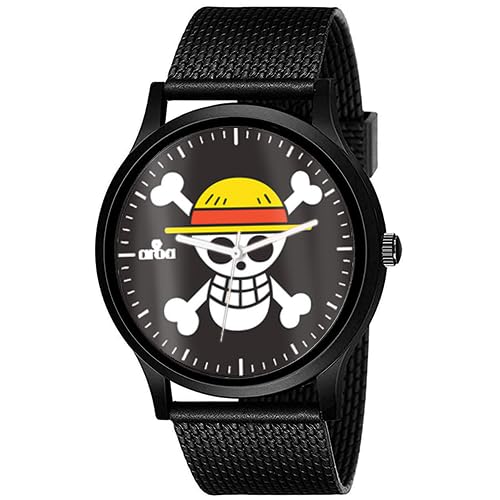 AROA Watch New Watch for One Piece Symbol Straw Hat Model : 783 Black Metal Type Analog Black Strap Watch Black Dial for Men Stylish Watch for Boys (B0C8DLG9D7) Amazon Price History, Amazon Price Tracker