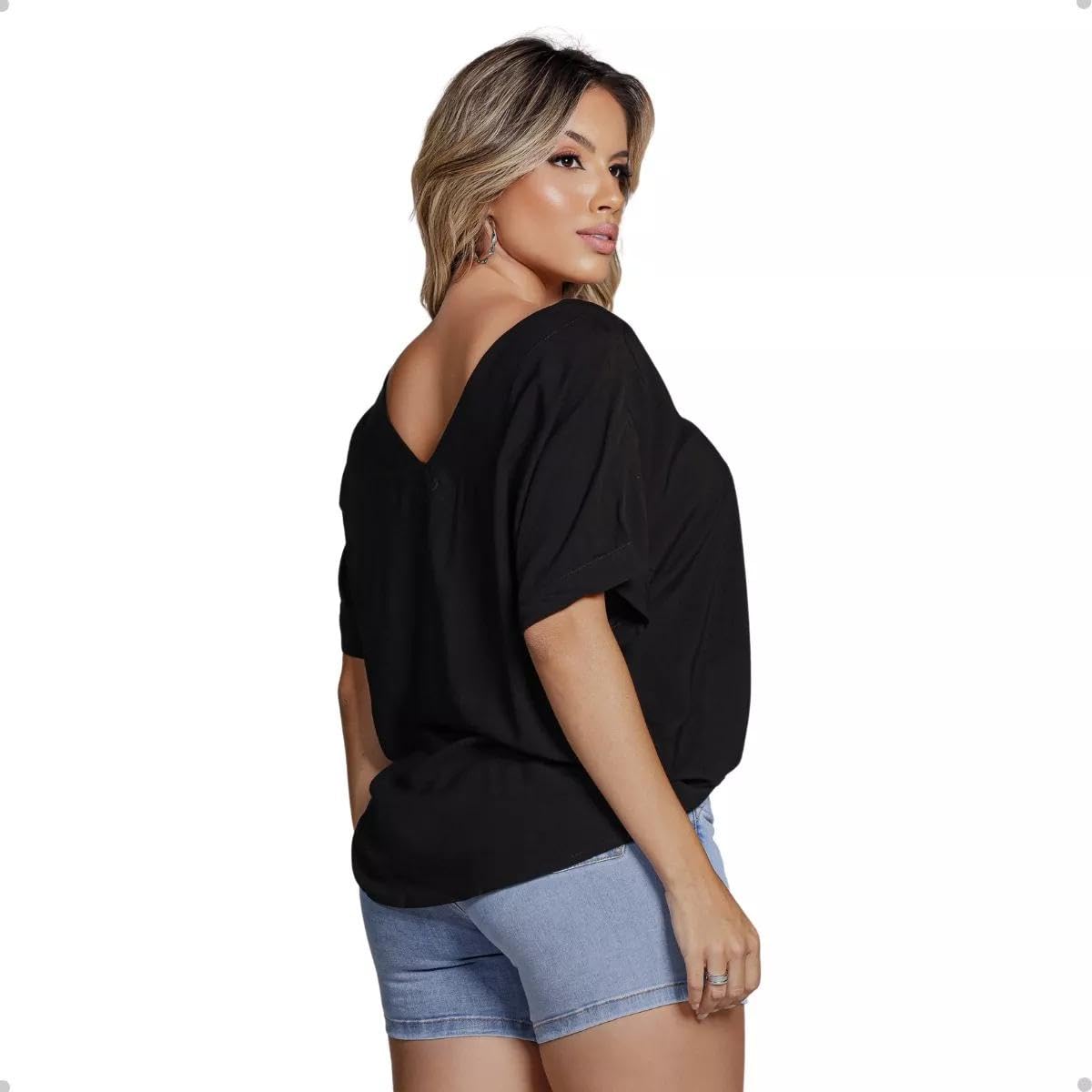 Blusa Feminina Gola V Lisa em promoção! Veja a oferta e mais achadinhos de Blusas 4 Hoje é o melhor dia para comprar Blusa Feminina Gola V Lisa com aquele preço maroto! Promoção! Aproveite a oferta! 4