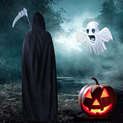 Disfraz completo de Segador Halloween con capa y máscara miniatura 7