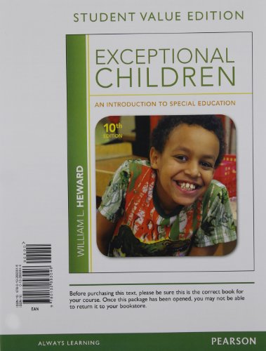 Exceptional Children: An Introduction to Specia... 0132893045 Book Cover