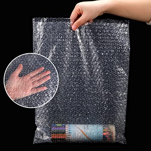 100 Pcs 12 X 16 Inch Clear Bubble Pouches Cushioning Wrap Bags, Double Wall Thickening Shockproof Foam Protective Wrap Bag For Packing, Moving, Shipping, Storage #TOP4