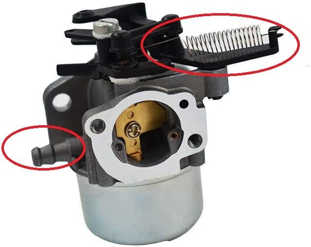 Carburetor Fuel Line Fuel Filter Gasket Kit for 796608 111000 11P000 121000 12Q000 Engines 2700Psi 3000Psi Troy-Bilt Pressure Washer 7.75Hp 8.75Hp with air Filter (796608 & filter)