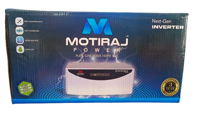 Image of MOTIRAJ Inverter MR 1450 /12V Pure Sine Wave Home UPS (36 Months Warrenty) Fast Battery Charging Process use Home & Office, Shops & Reliable Power Backup | Minimum Maintenance & Single Battery Uses