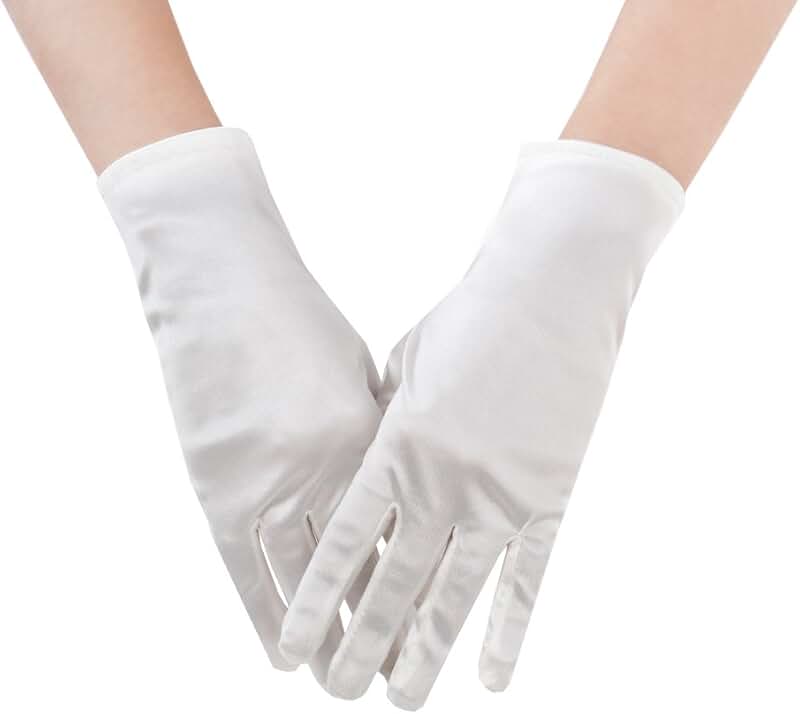 white silk gloves
