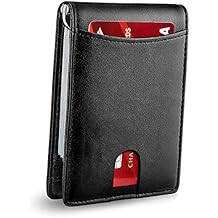 Fabater Multi Card Slot Mens Wallet, Wear- and Mens Card Holder Wallet for Business Black