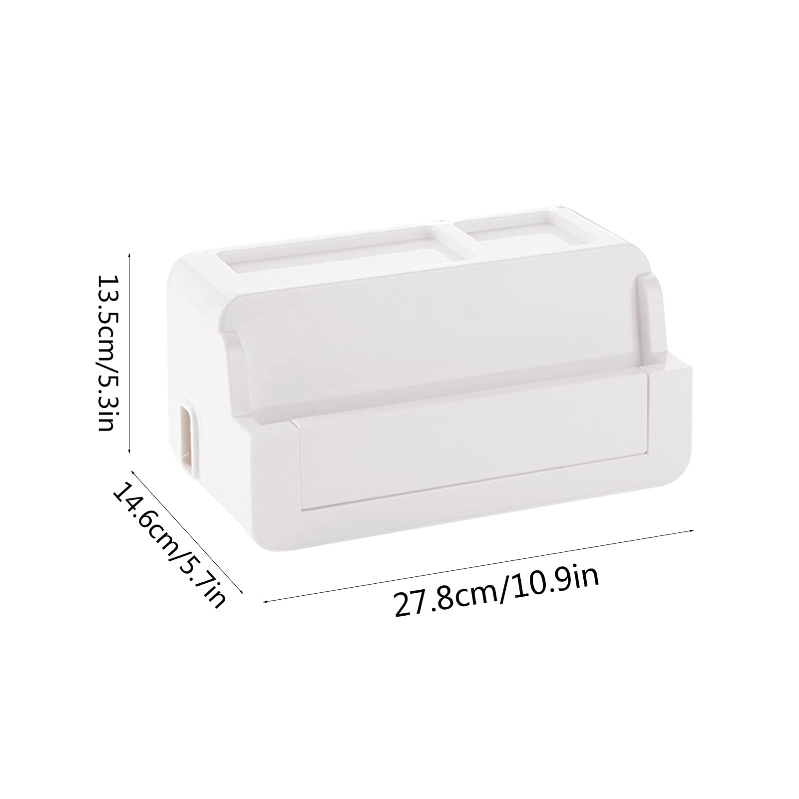 Caja de gestión de Cables de Madera - Ocultar cabl Caja de gestión de Cables Multifuncional, Caja de Almacenamiento de regleta de enchufes, Caja de Almacenamiento de enchufes de Cables domésticos con