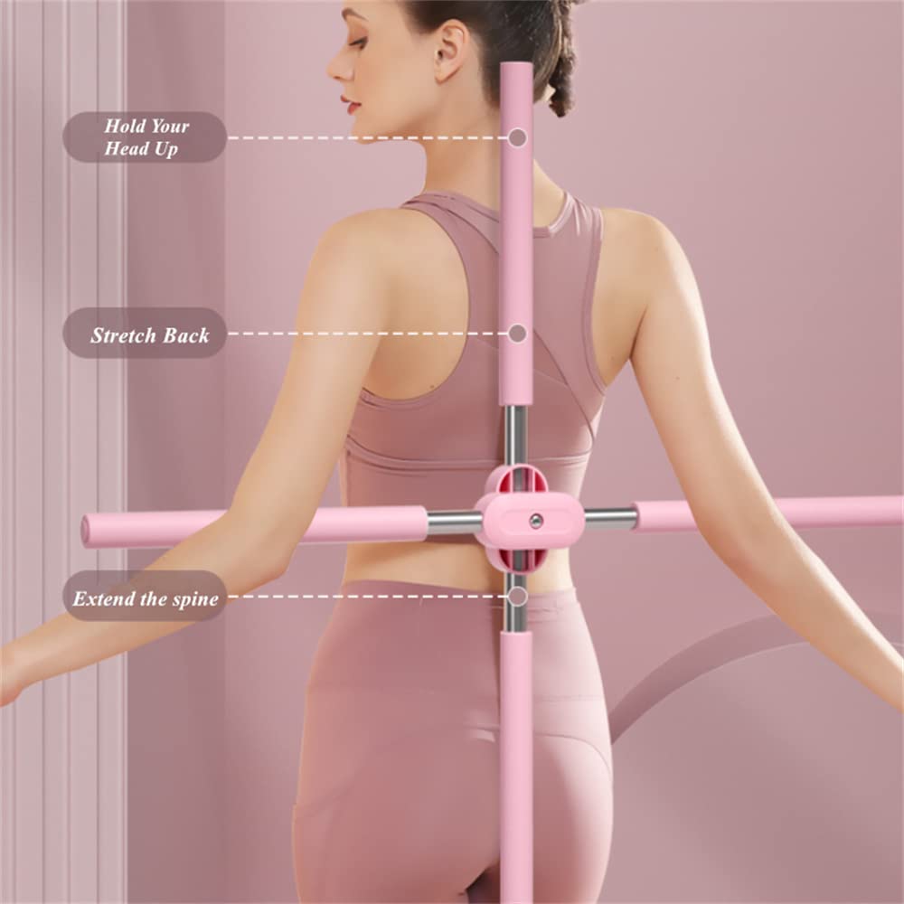 Poteau de Yoga pour Correction de Posture, Bodybuilding Pilates Stick Entraînement Complet du Corps