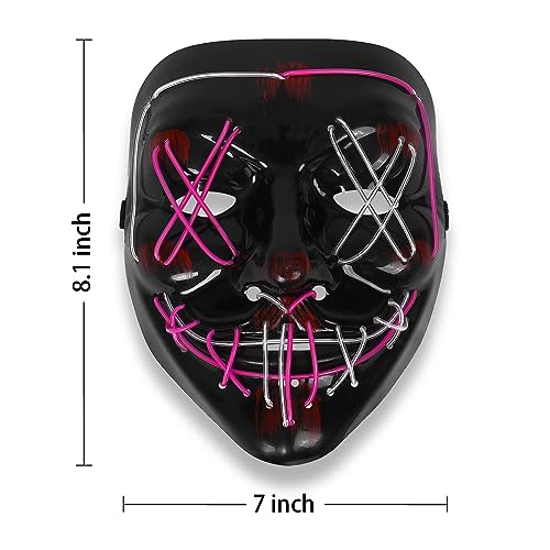Fanunny HK-021 Halloween Led Mask, 2 Pack Purge Masks Light Up thumb #3
