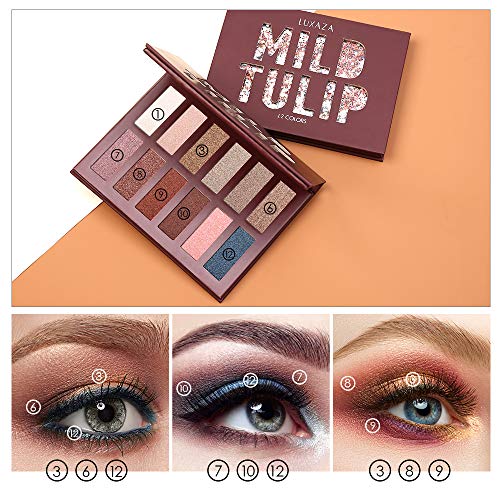 image for LUXAZA Eyeshadow Palette Matte Shimmer High Pigmented Eyeshadow Pallet