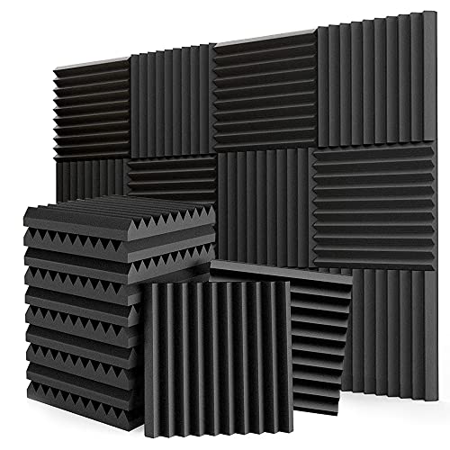 HomLead 吸音材 防音材 圧縮状態出荷 消音 騒音 防音 吸音対策 室内装飾 楽器 壁 部屋 難燃 ウレタンフォーム ウェッジ 吸音シート 防音シート 吸音材質 ポリウレタン