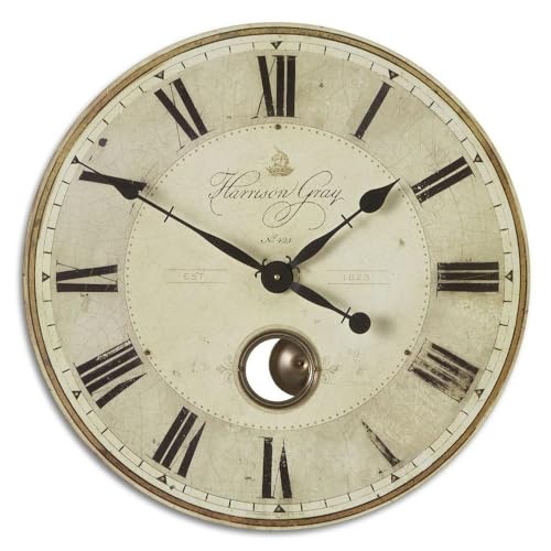 Classic Weathered Brass 23 inch Clock product photo Classic Weathered Brass 23 inch Clock product
