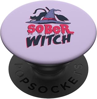 Sober Witch All The Magic None of The Brew Halloween Meme PopSockets Adhesive PopGrip