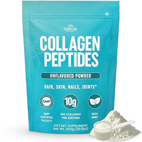 Collagen Peptides Powder Hydrolyzed Bovine (Unflavored) Type I & III Supplement for Hair, Skin, Nails & Joint Support - Collagen for Women & Men - Non GMO & USA Made - Unflavored - 30 Servings