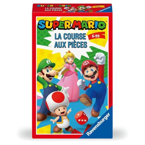 Ravensburger - Juego de Mesa - Super Mario - La Carrera por Las Monedas - Juego de Mesa Familiar - Táctica y Suerte - A Partir de 6 años - De 2 a 4 Jugadores - 24745