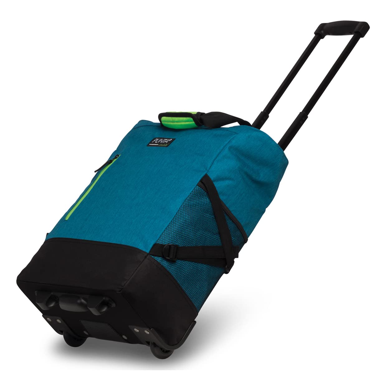 Punta® Einkaufstrolley 33L Petrol/Hellgrün | Einkaufstrolley modern mit Skater-Rollen – leise & leichtgängig | ideal für Einkäufe, Reisen & Sport | Wheel Shopping Roller für unterwegs