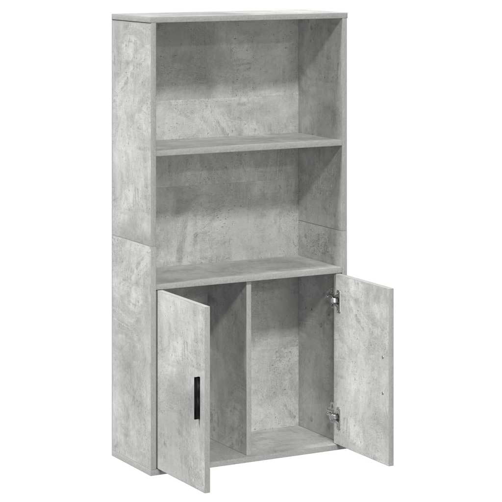 Generisch Bücherregal Betongrau 60x24x120 cm Holzwerkstoff,Möbel,Regalsysteme,Bücherregale Bücherschränke-860421
