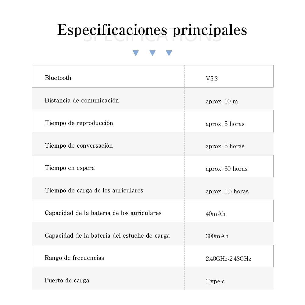 Auriculares Bluetooth 5.3 para Dormir, Mini intrauditivos Independientes L/R, diseño ergonómico, cancelación Activa de Ruido, Alta fidelidad, compatibles con iOS/Android/PC.(Blanco)