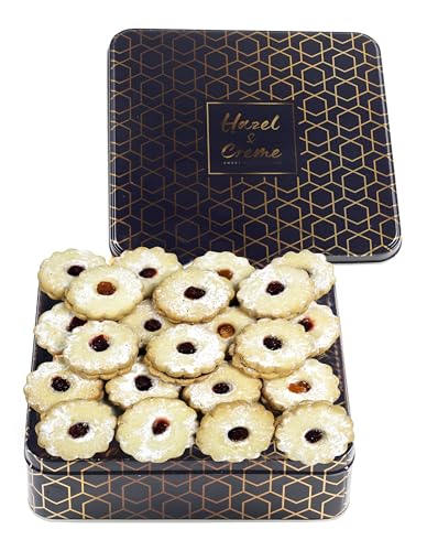 Cookie Gift Baket - Linzer Tart Cookies Assortment Tin -