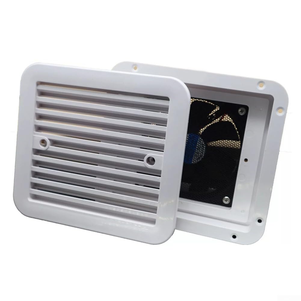 220V Seitenluftabluftventilator für Wohnmobil Wohnmobil Anhänger Lüftung Kühlung Lüftungsventilator mit stabiler Installation und Material für Wohnmobil (Weiß)