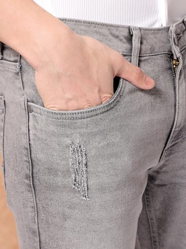 Image of The Indian Garage Co Men Slim Fit Solid Mid-Rise Stretchable Jeans