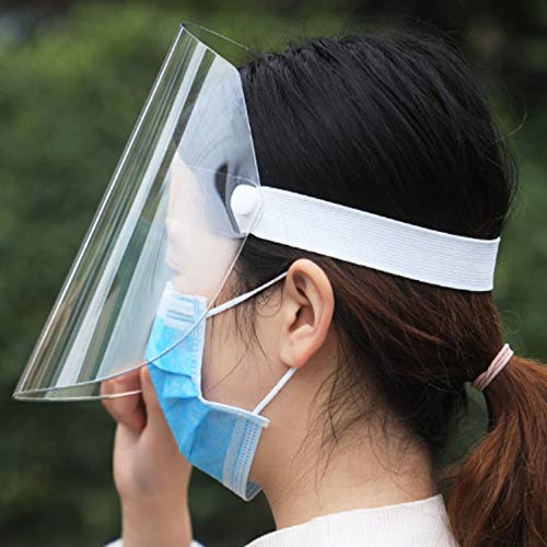 2Pcs Face Shield Protect Eyes and Face with Protective Clear Film Elastic Band