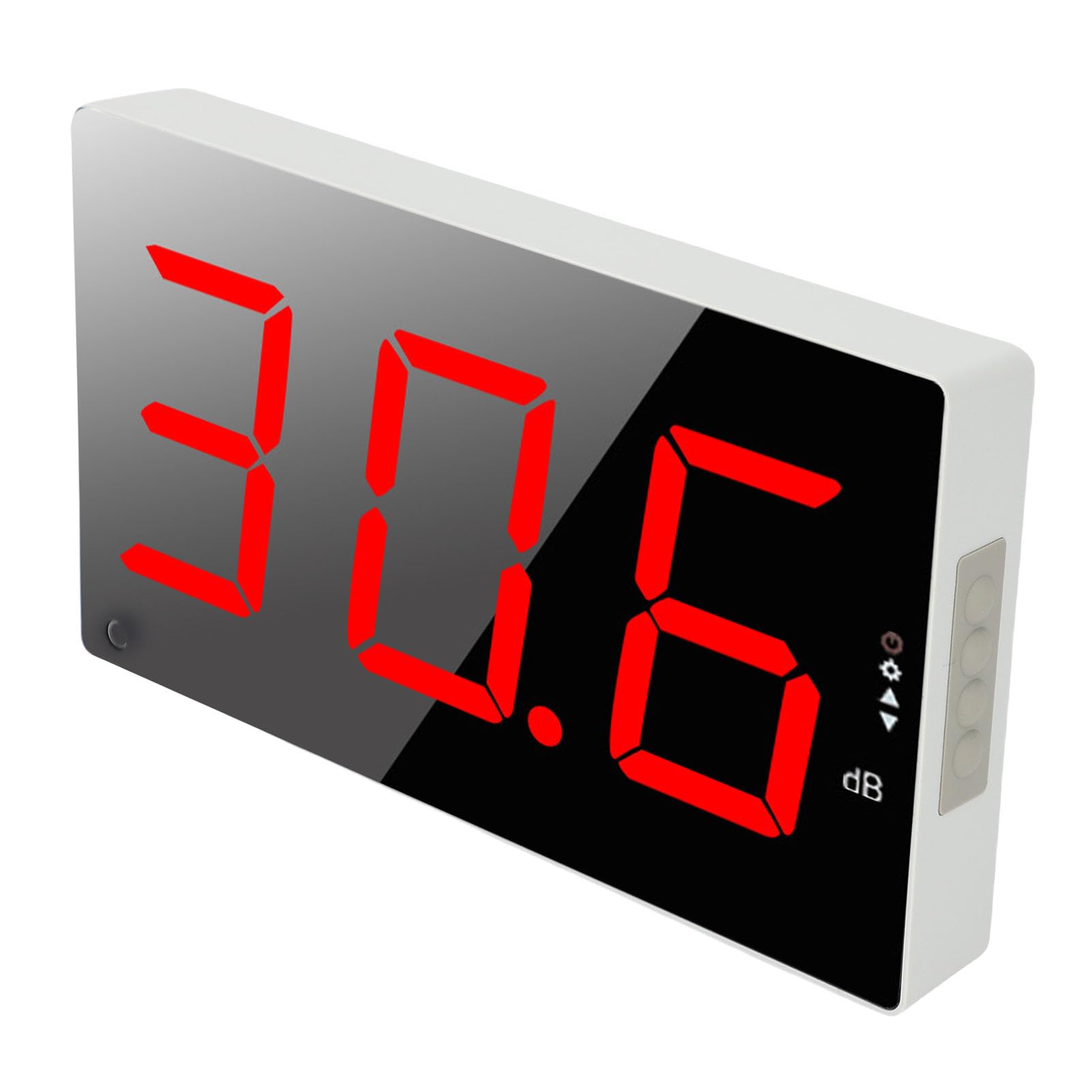 Ejoyous Fonometro DB, Fonometro Digitale con Ampio Display LCD 3 Pollici, Allarme Acustico, Montaggio a Parete