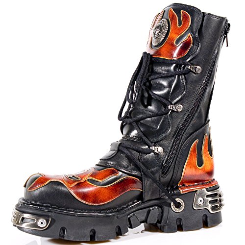 New Rock Flame Leather Platform Boots with Buckles and Metal Accents – Steampunk and Biker Footwear for Men and Women (red, UK Footwear Size System, Adult, Men, Numeric, Medium, 12.5) steampunk buy now online New Rock Flame Leather Platform Boots with Buckles and Metal Accents – Steampunk and Biker Footwear for Men and Women (red, UK Footwear Size System, Adult, Men, Numeric, Medium, 12.5) steampunk buy now online
