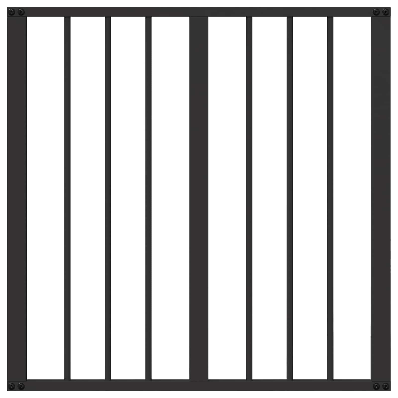 Portería para perros 2 piezas negro de acero galvanizado 60 x 60 cm plegable y portátil para cachorro y perro, caño versátil, protección y seguridad para uso interior y exterior
