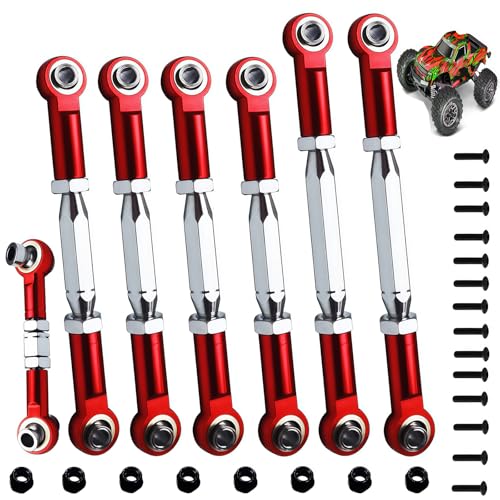 Adjustable 2025 Stainless Steel Turnbuckles Camber Links Tie Rods for 1/10 Traxxas 4X4 Slash...